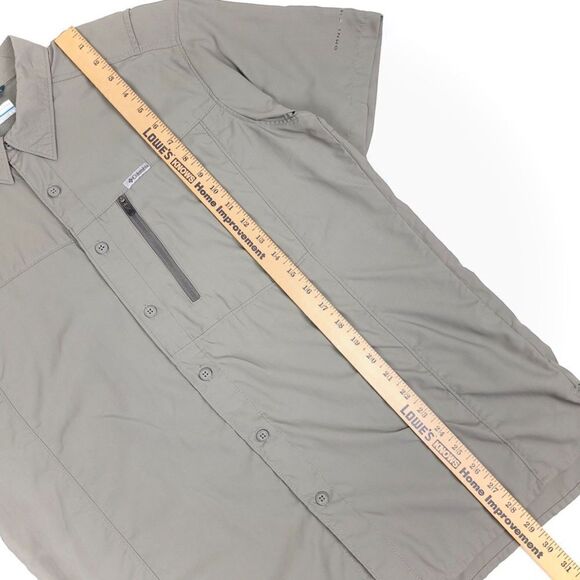Columbia Kestrel Trail II UPF 50 Button Down Short Sleeve Shirt Gray Mens Medium - Picture 5 of 9